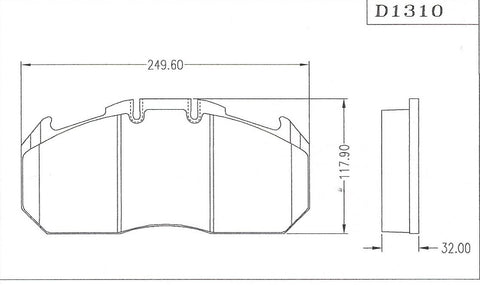 D1310 Disc Pad FMSI 8425