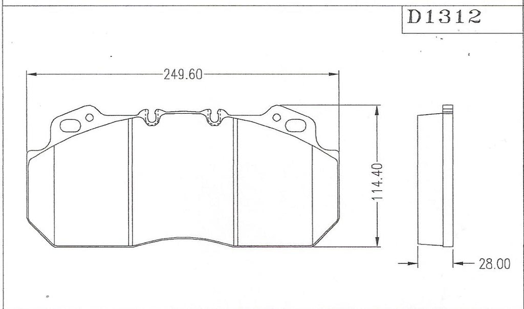 D1312 Disc Pad FMSI 8427