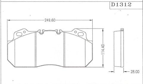 D1312 Disc Pad FMSI 8427