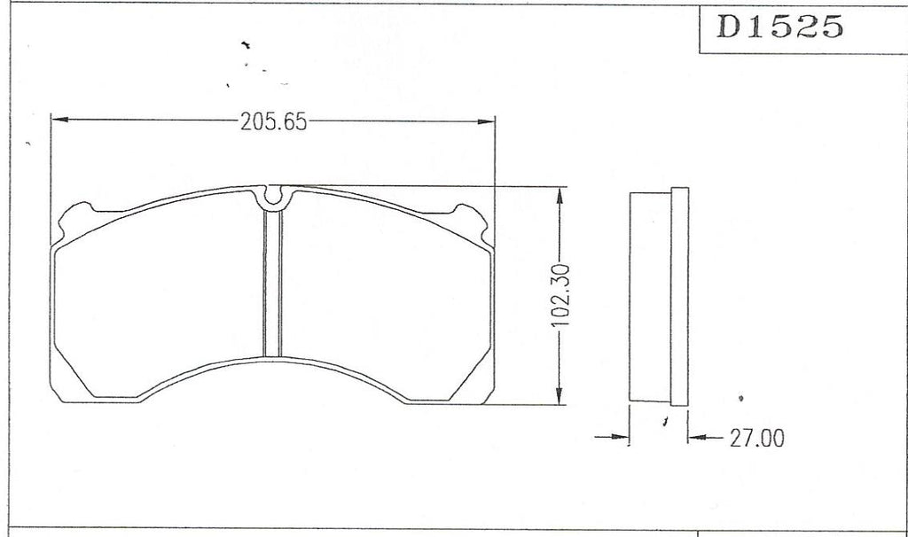 D1525 Disc Pad FMSI 8733