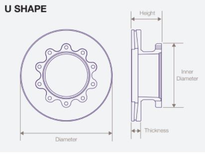 DWTR0022 Air Disc Rotor for Meritor & NABI/Gillig Bus
