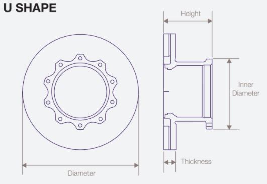 DWTR0015 Air Disc Rotor for MCI & Meritor J&D Bus Drive Axle