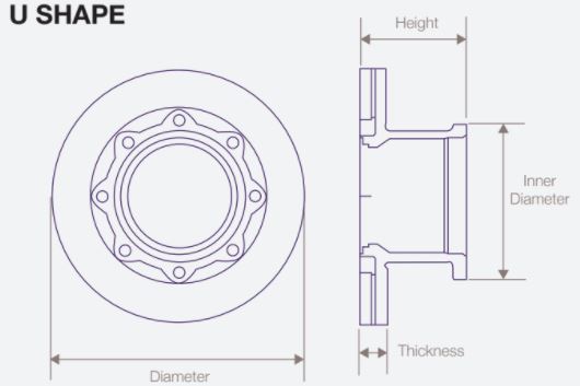 DWTR0019 Air Disc Rotor for Trailers with Pan 19