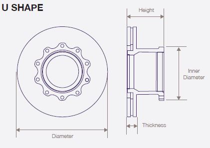 DWTR0008 Air Disc Rotor for MCI Bus Brake for All Axles