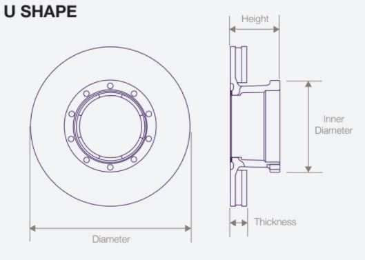 DWTR0010 Air Disc Rotor for Enviro 500 Front Axles
