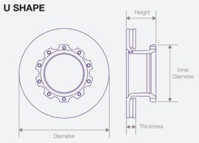 DWTR0021 Air Disc Rotor for Van Hool Front & Tag Axles