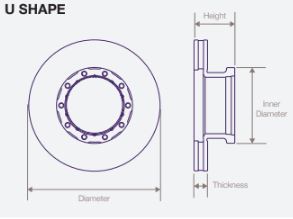 DWTR0024 Air Disc Rotor for Van Hool A Bus Drive Axle