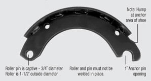 4661-PQ Remanufactured Brake Shoe & Core 12.25" diameter