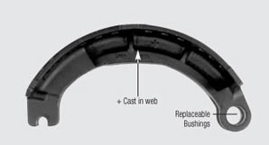 4728-CAST TRANSIT Remanufactured Brake Shoe & Core 16.5" diameter