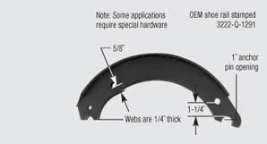 4514Q Remanufactured Brake Shoe & Core Kit 16.5" diameter