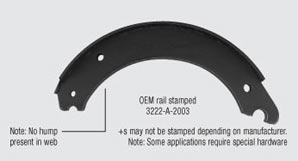 4718-Q New Steel Brake Shoe or Brake Shoe Kit 16.5" diameter