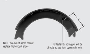 4311-E New Steel Brake Shoe or Brake Shoe Kit 16.5" diameter