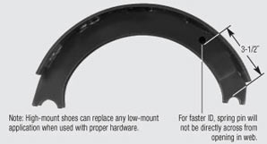 4223-E-HM Remanufactured Brake Shoe & Core 16.5" diameter