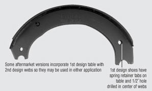 4709 Remanufactured Brake Shoe & Core 16.5" diameter