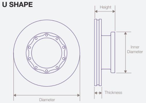 DWTR0020 Air Disc Rotor for Trailers with Pan 17