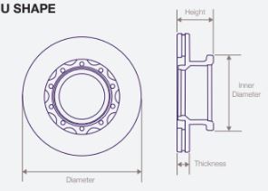 DWTR0025 Air Disc Rotor for Mercedes & Setra S200 Series Front & Tag Axles