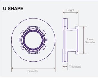 DWTR0041 Air Disc Rotor for Gunite/Haldex R6206M Hendrickson – S-28595