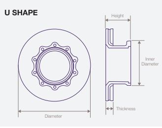 DWTR0056 Air Disc Rotor for Wabco Pan22, Haldex DB22LD